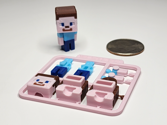 minecraft inspired steve mini şekil takım anahtarlık süs by chiz m oyuncaklar oyunlar kart rakamlar 3d print model - Mito3D