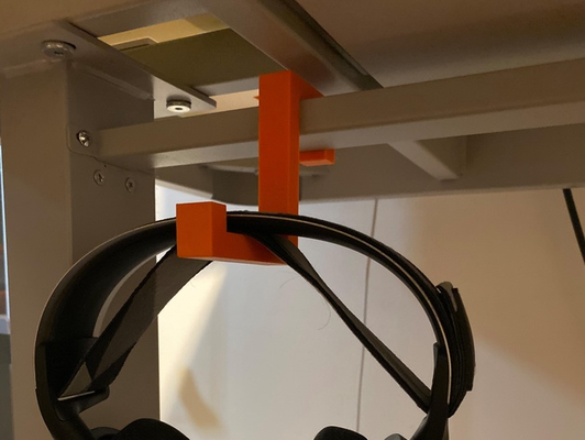 sıra kanca ayarlanabilir yükseklik by aykani araçlar organizatörler kulaklık binmek 3d print model - Mito3D