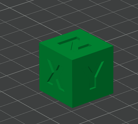 étalonnage cube by mick23 3d imprimante tester modèles bambu bambulab ams x1 x1c p1 p1p a1 mini 3d print model - Mito3D