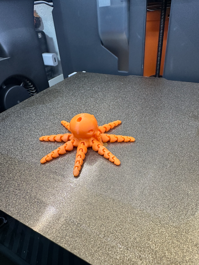 flexi octopus w key ring hole by okietronics toys & games flexible 3d print model - Mito3D
