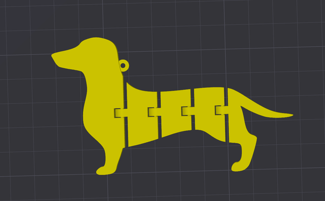 llavero duchshund by 3dfashionfreak moda modelos 3d print model - Mito3D