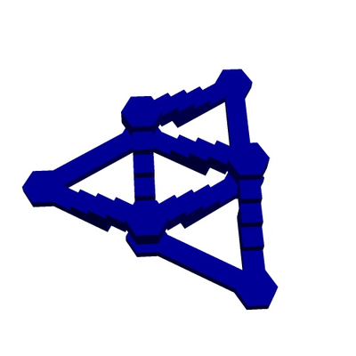 tricíclico nudo paseo 2 by geometría estructural arte esculturas matemáticas 3d print model - Mito3D
