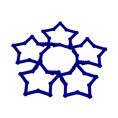 pentasiklik düğüm dolaşmak 1 by yapısal geometri sanat heykeller matematik 3d print model - Mito3D