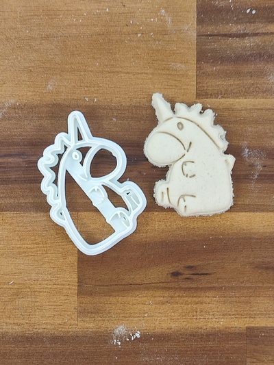 cute unicorn cookie cutter by theodor household house models christmas cookiecutters 3d print model - Mito3D
