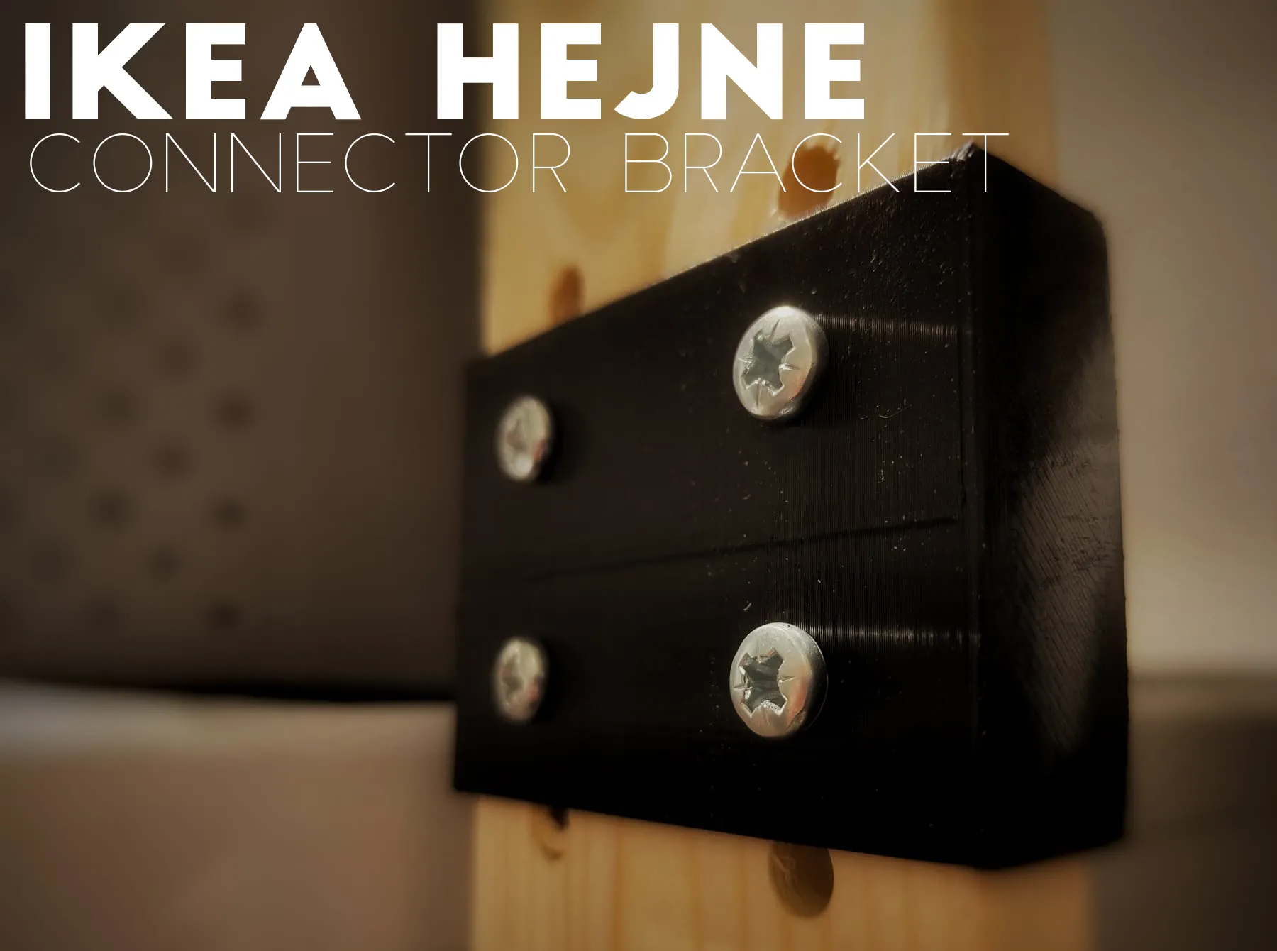 ikea hejne connecteur support by velours bleu ménage maison modèles pirater espace rangement stockage 3D print model - Mito3D