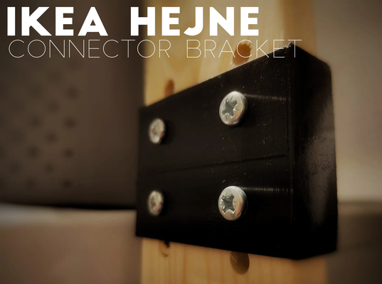 ikea hejne connector bracket by blauersamt household house models hack storage storagespace 3d print model - Mito3D
