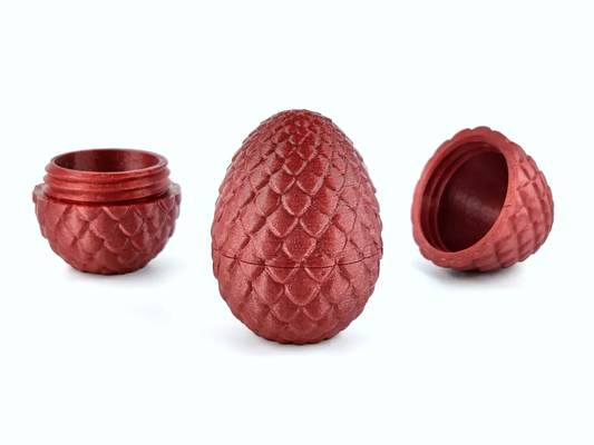 threaded dragon egg great easter gifts shared by 3dennis toys & games christmas gift xmas threadedd ragon 3d print model - Mito3D
