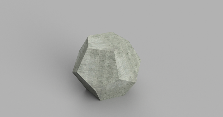 dodecader muffa by lindh3d arte modelli calcolo cordino pentagono calcestruzzo thingiverse stampo cemento cortile 3d print model - Mito3D