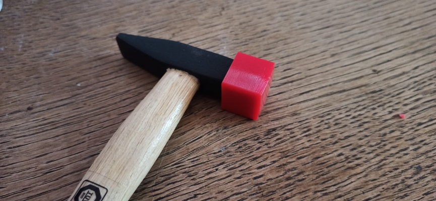 gummi hammer kopf by gequetscht werkzeuge hammerkopf 3d print model - Mito3D