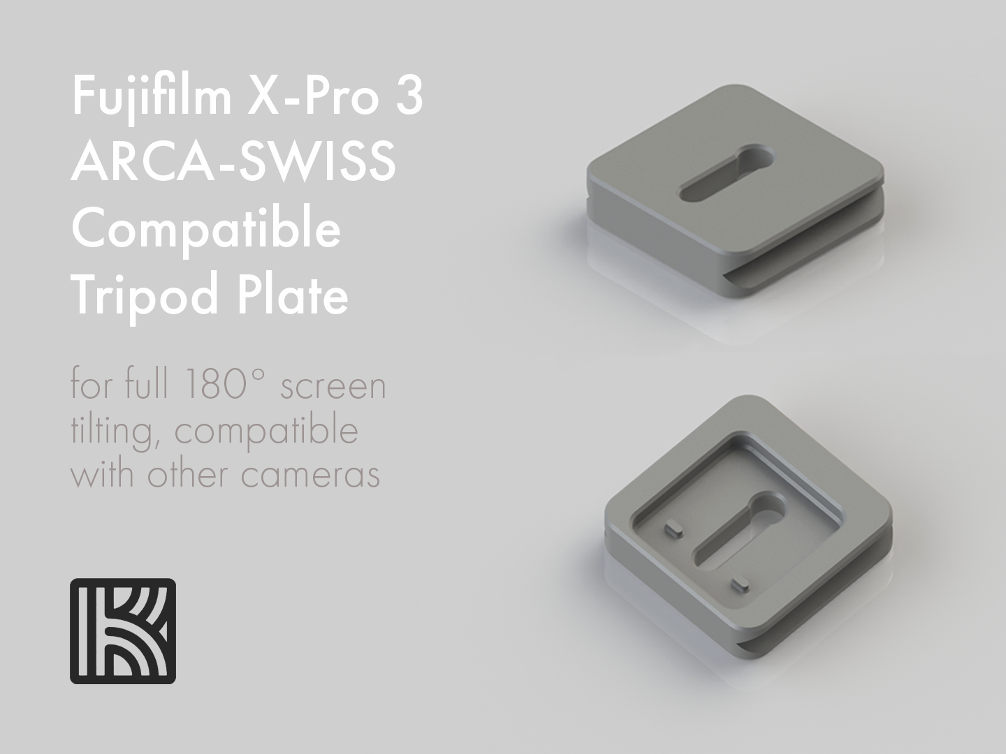 fujifilm pro 3 arca suisse assiette by béton outils caméra monter arcaswiss trépied photographie 3D print model - Mito3D