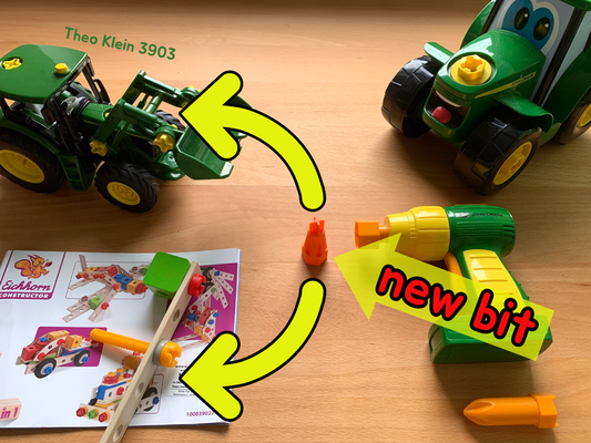 john deere 46655 tornavida oyuncaklar teo klein 3903 3906 eichhorn vidalar by gybrsh oyunlar traktör bit çocuklar 3d print model - Mito3D