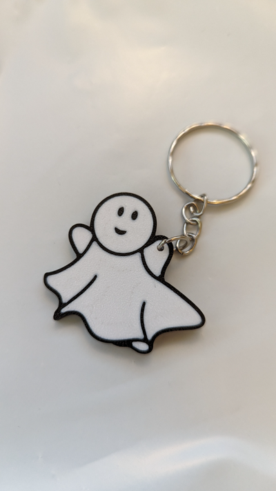 ghost keychain by bartekopp art coin & badges 3d print model - Mito3D