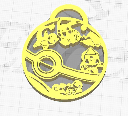 pokeball schlüsselbund by yuro3d mode modelle pokémon bulbasaur spritzen charmander pikachu 3d print model - Mito3D
