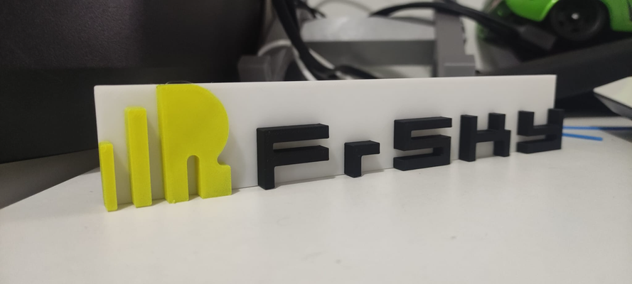 frsky logotipo by omriy7 passatempo faça rc 3d print model - Mito3D