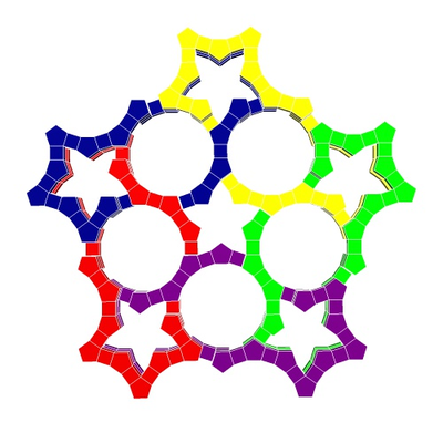 pentaciclico collegamento 1 by geometria strutturale formazione scolastica matematica modello stelo 3d print model - Mito3D