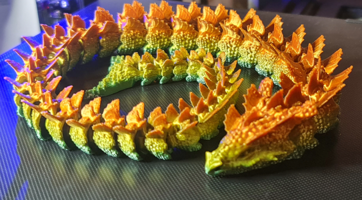 aquatic dragon by davidkelly021 toys & games print in place 3d print model - Mito3D
