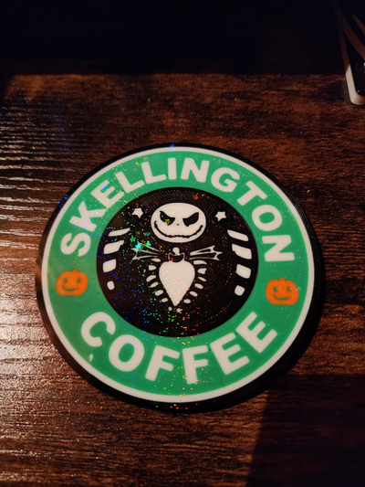 skellington coffee by picture it household house models coaster starbucks jack disney 3d print model - Mito3D