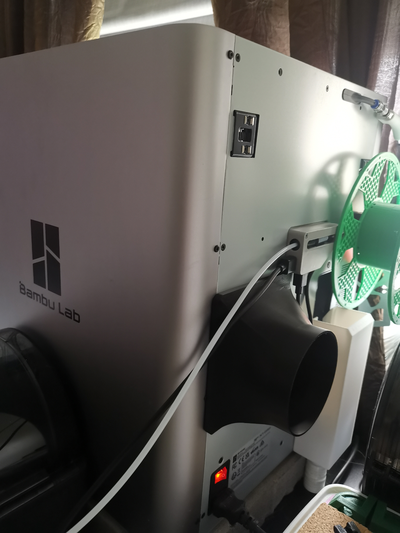 magnetizado ventilação adaptador by quig 3d impressora acessórios escape x1c magnético métrica 3d print model - Mito3D