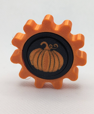 gyroscope gear fidget - halloween pumpkin by techjeeper toys & games 3d print model - Mito3D