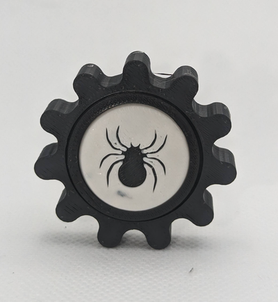 gyroscope gear fidget - halloween spider by techjeeper toys & games toy gadget 3d print model - Mito3D