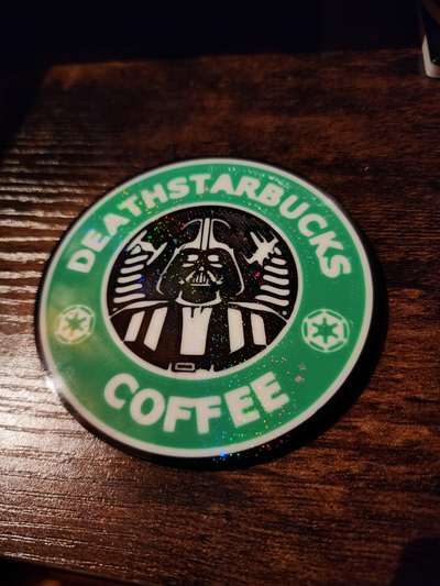 deathstarbucks coaster by picture it household house models death star wars coffee starbucks 3d print model - Mito3D