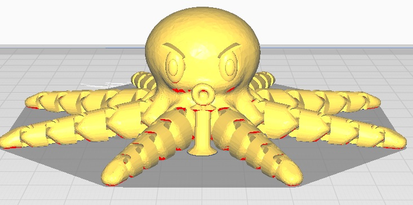 octo grand yeux by yuro3d jouets jeux articulé poulpe agiter gros œil 3d print model - Mito3D