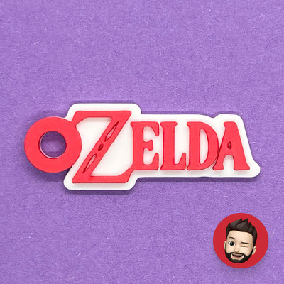 zelda classic logo keychain by nicodeimos art coin & badges key chain chains ring rings keychains keyring keyrings game video videogame adventure ear ears earring earrings magnet magnets 3d print model - Mito3D