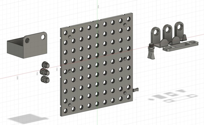 fileté mur planche by canapéjocky outils organisateurs organisateur monter fil 3d print model - Mito3D