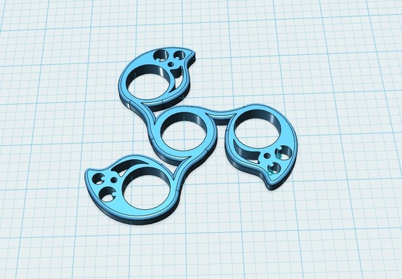 xl happy ghost fidget spinner by couchjocky toys & games fidgettoy fidgetspinner thingiverse 3d print model - Mito3D