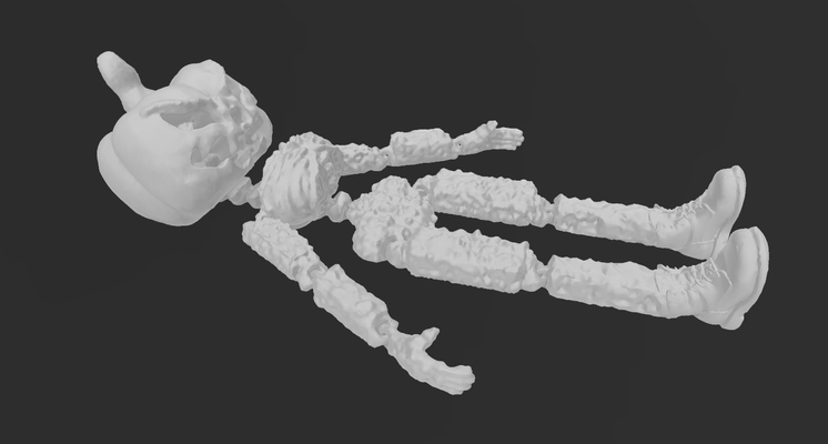flexi abóbora remixado by 3dmarts arte esculturas decoração bruxas luz esqueleto 3d print model - Mito3D