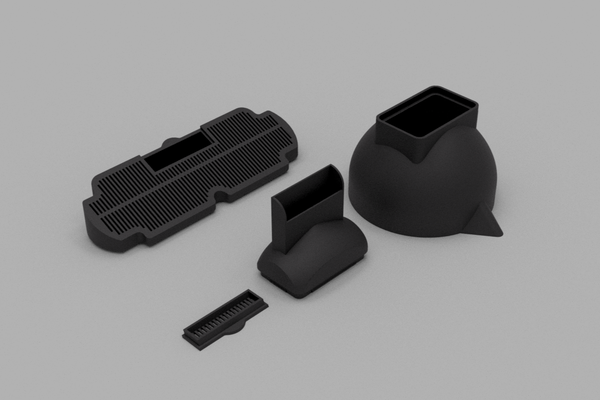 sigillato ams posteriore essiccante vassoio remixato by stan 3d stampante accessori imbuto 3d print model - Mito3D