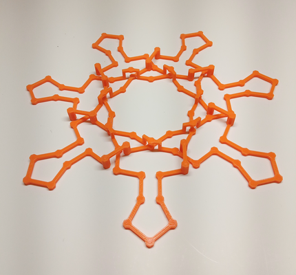 14 kreuzung knoten by strukturgeometrie bildung mathematik modell stengel 3d print model - Mito3D