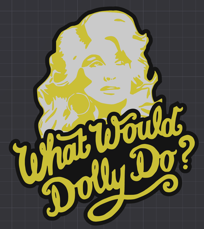 dolly parton oversized coaster by tomkidd95 household decor art portrait coffee tea drinkcoaster 3d print model - Mito3D