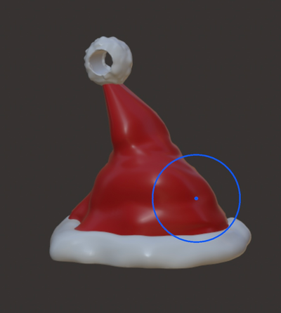 santa hat keyring by mats3dprints toys & games christmas quick free easy support 3d print model - Mito3D