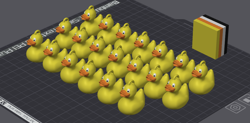 rubber duck keyring by mats3dprints miniatures animals toys fun support free 3d print model - Mito3D