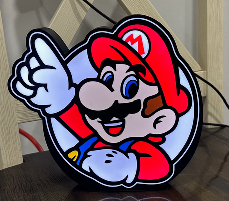 mario led lamp by igmiller art signs & logos 3d print model - Mito3D