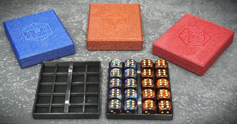 20xd6 caja imanes by precio 3d juguetes juegos tablero tarjeta bolígrafo papel juego dnd mesa mtg magia tcg 3d print model - Mito3D