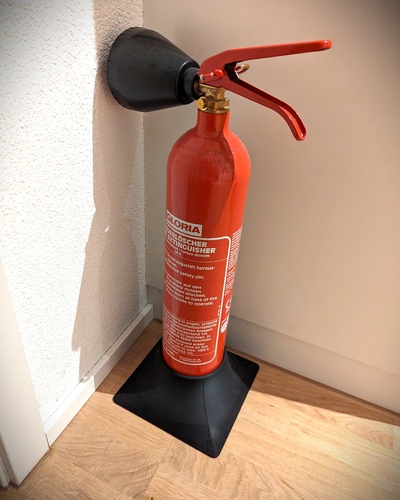 fire extinguisher stand by preischl 3d household house models home saftey 3d print model - Mito3D