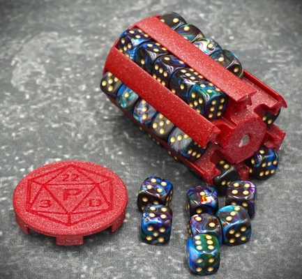 d6 dice box tower magnets by preischl 3d toys & games board card pen paper game dnd tabletop mtg magic tcg 3d print model - Mito3D
