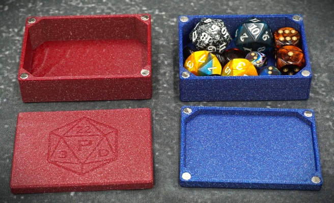 dice box magnets by preischl 3d toys & games board card pen paper game dnd tabletop mtg magic tcg 3d print model - Mito3D