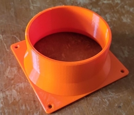 120mm fan to 4 inch duct +f3d file sizes by tyler3d household house models parametric 360 fusion pipe adapter dryer hose f3d 3d print model - Mito3D