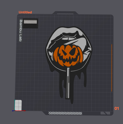 lustvoll lutscher by wagzprintz kunst 2d predigt halloween 3d print model - Mito3D