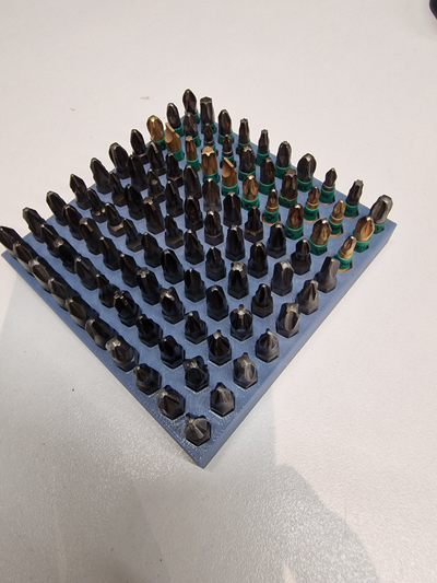basit altıgen bit 100 adet kulp destek by dantheman araçlar organizatörler 3d print model - Mito3D