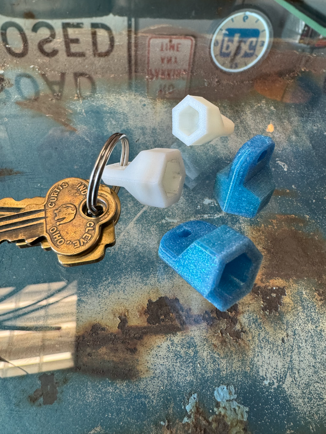 10mm screw head keychain by itsryanm tools hand ten mm socket ratchet bolt nut 3D print model - Mito3D