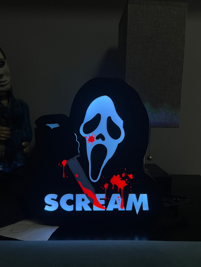 scream light box by user 782351002 household decor ghostface halloween 3d print model - Mito3D