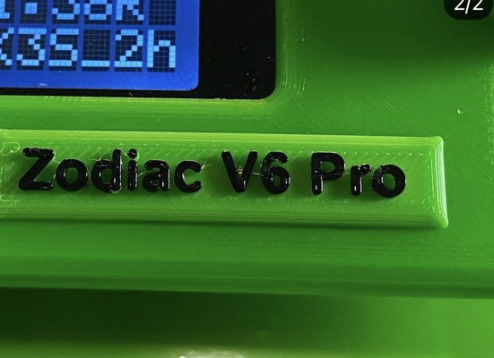 zodiac v6 pro text shield by holonda3d 3d printer accessories 3d print model - Mito3D