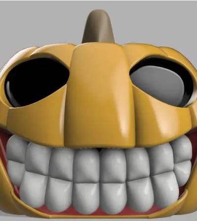 smiley zucca by digitallyforgeddesigns arte sculture halloween divertente 3d print model - Mito3D