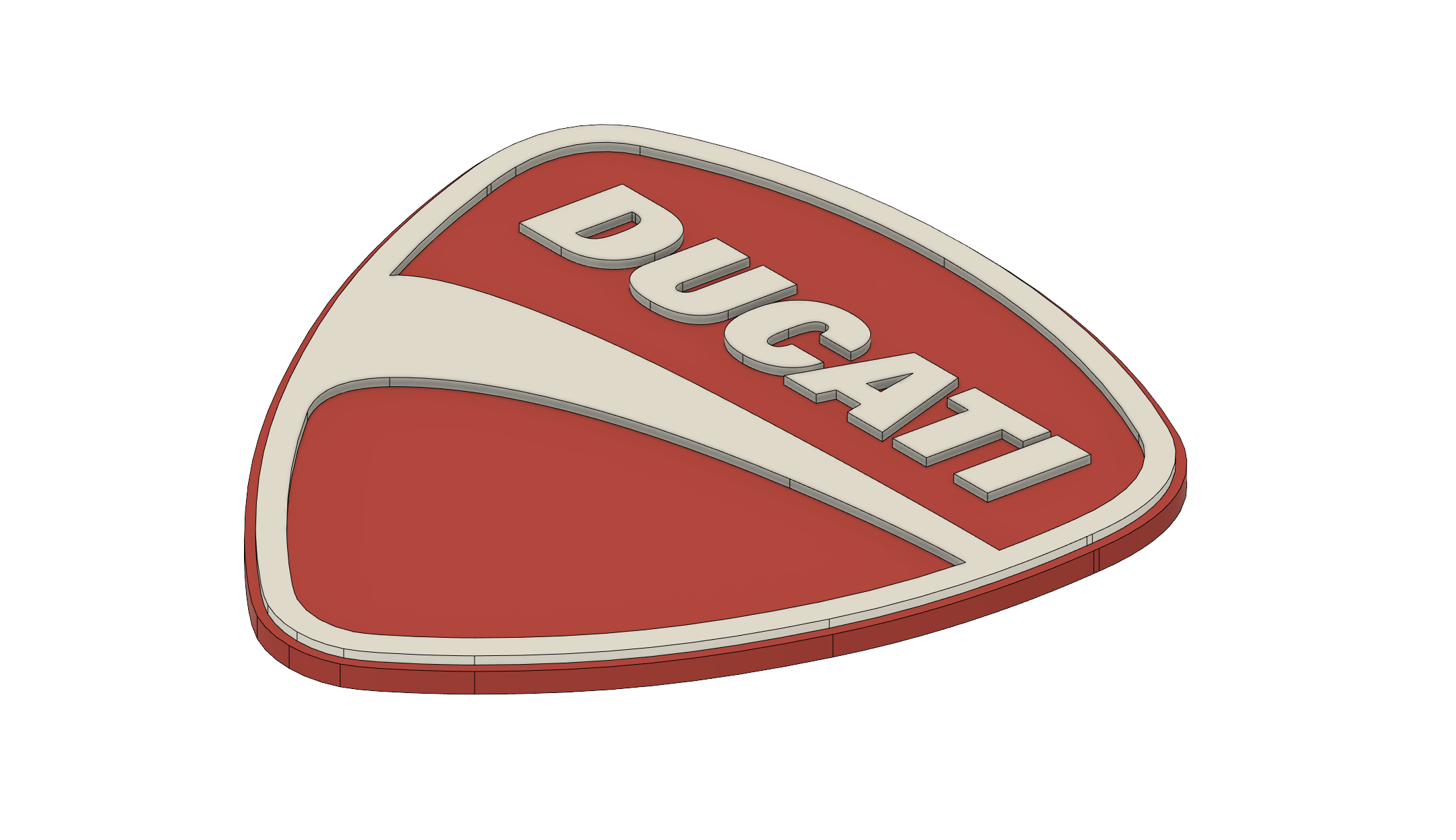 ampla ducati placa by andy pandy designs arte modelos montagem parede oficina bicicleta 3D print model - Mito3D