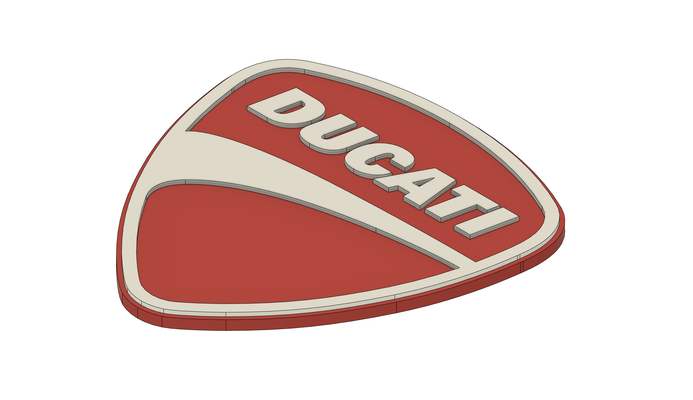 large ducati sign by andy pandy designs art models wallmount workshop bike 3d print model - Mito3D
