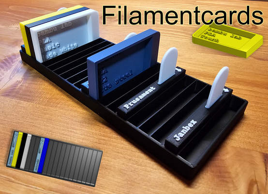 filamento muestra tarjetas by macyo42 3d impresora accesorios tarjeta organizador 3d print model - Mito3D